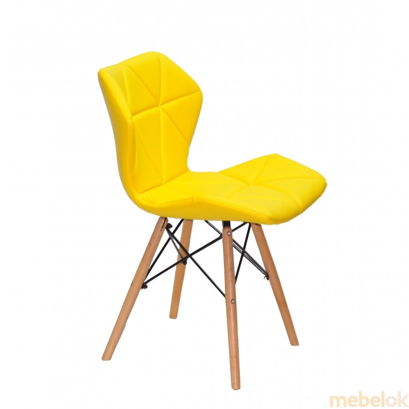 стілець з виглядом в обстановці (Стул GREG ЭК жовтий 1006)