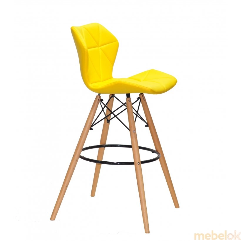 стілець з виглядом в обстановці (Стул GREG BAR 75 ЭК желтый 1006)