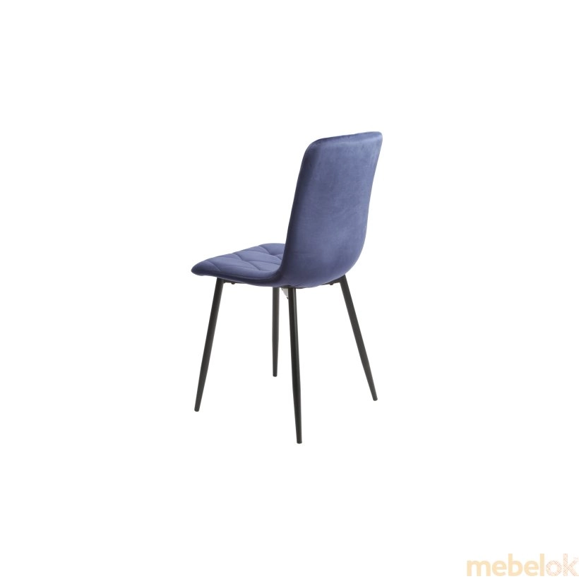 стул с видом в обстановке (Стул FRED BK Б-Т синий UC- 907)