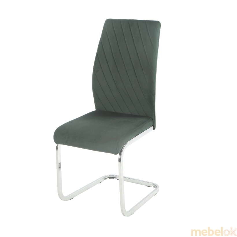 стул с видом в обстановке (Стул MALTA U-CH Б-Т Зеленый OR- 853)