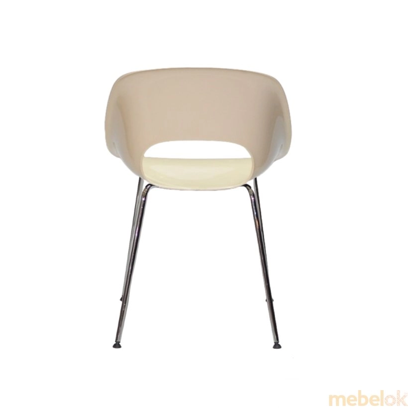стул с видом в обстановке (Стул TROY Metal-2-CH Белый 100)