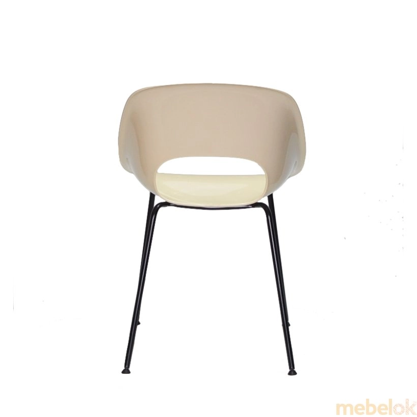 стул с видом в обстановке (Стул TROY Metal-2-BK Белый 100)