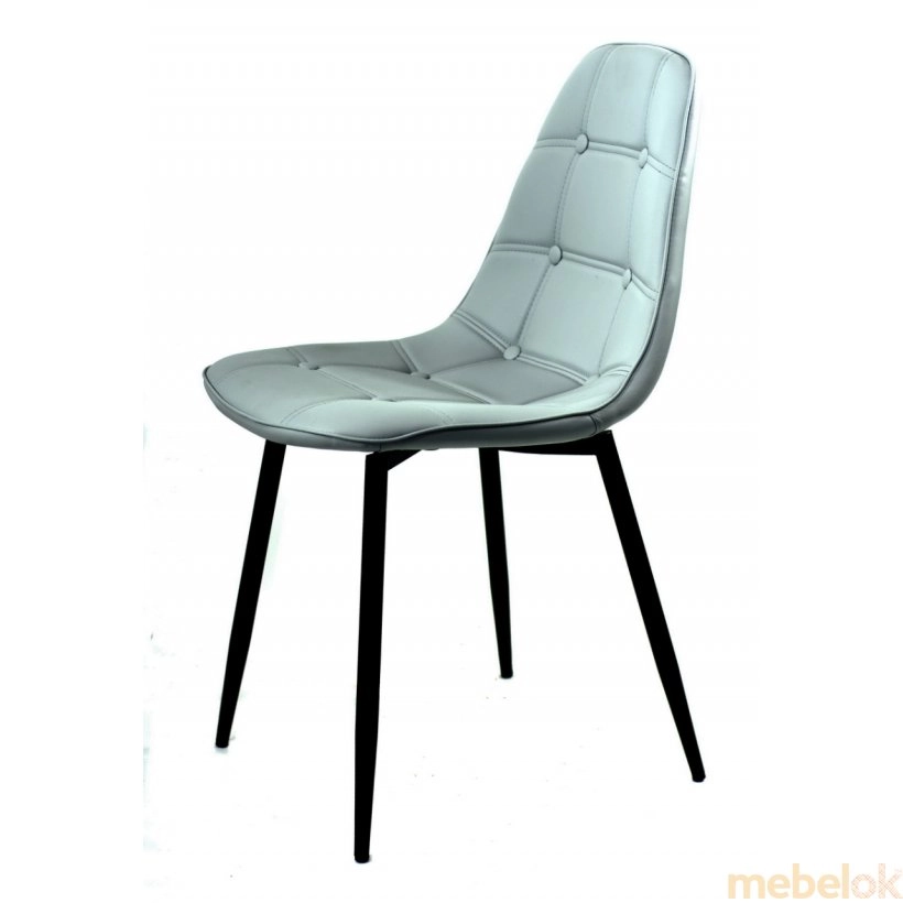 стул с видом в обстановке (Стул Alex Metal - BK ЭК Серый 35)