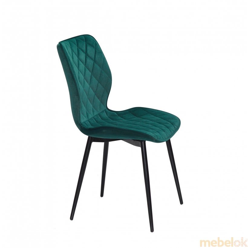 стул с видом в обстановке (Стул NOLAN ML зеленый B-1003)