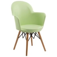 Кресло Gora-V ножки буковые светло-зеленое