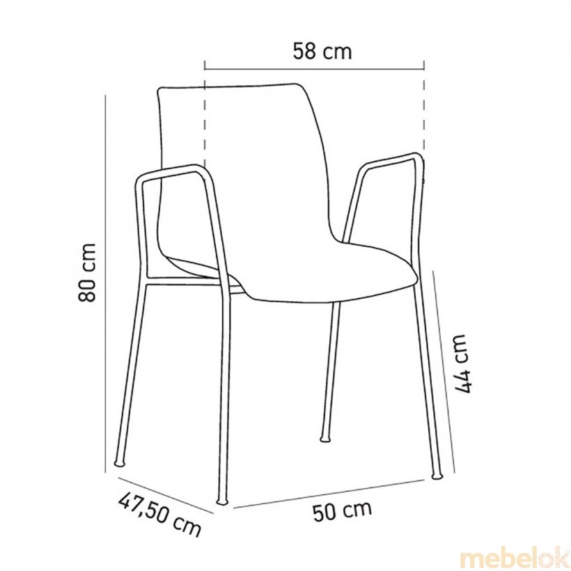 стул с видом в обстановке (Кресло Laser  цвет дерево)