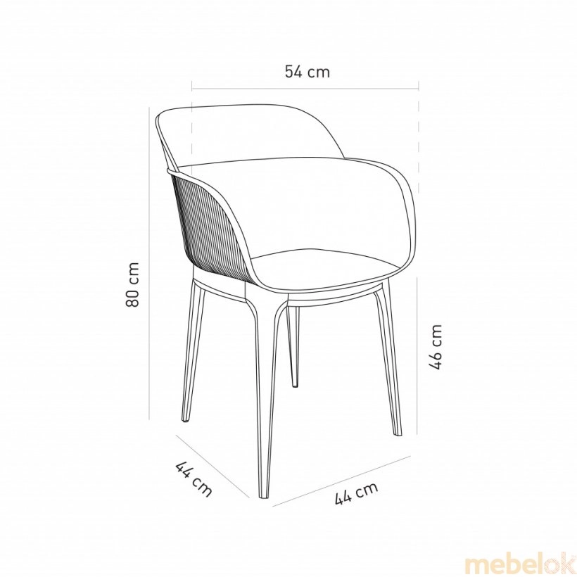 Крісло Tilia Shell-W Pad ніжки бук сидіння тканина PIED DE POULE 03 від фабрики Papatya (Папатія)