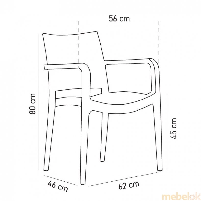 стілець з виглядом в обстановці (Крісло Specto XL фісташковий)