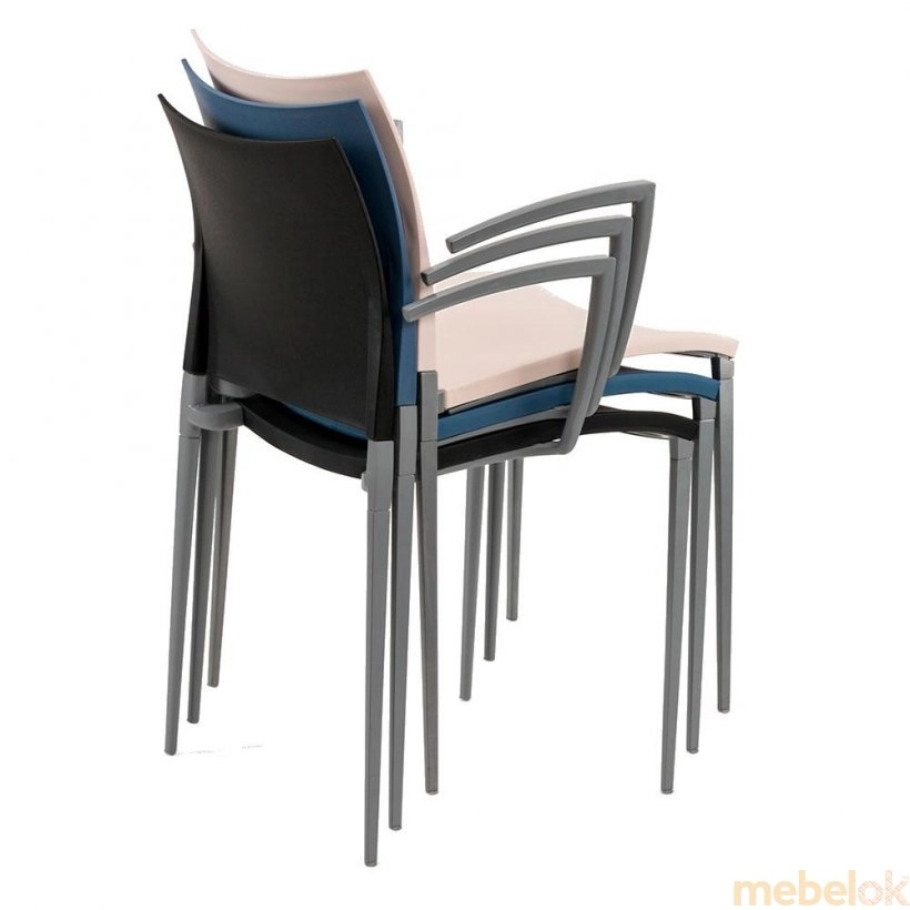 стілець з виглядом в обстановці (Кресло Neptun синій джинс)