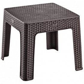 Столик для кофе под ротанг 45x45 темно-коричневый