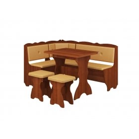 Кухонный уголок Лорд с раскладным столом венге/коричневый (113065)