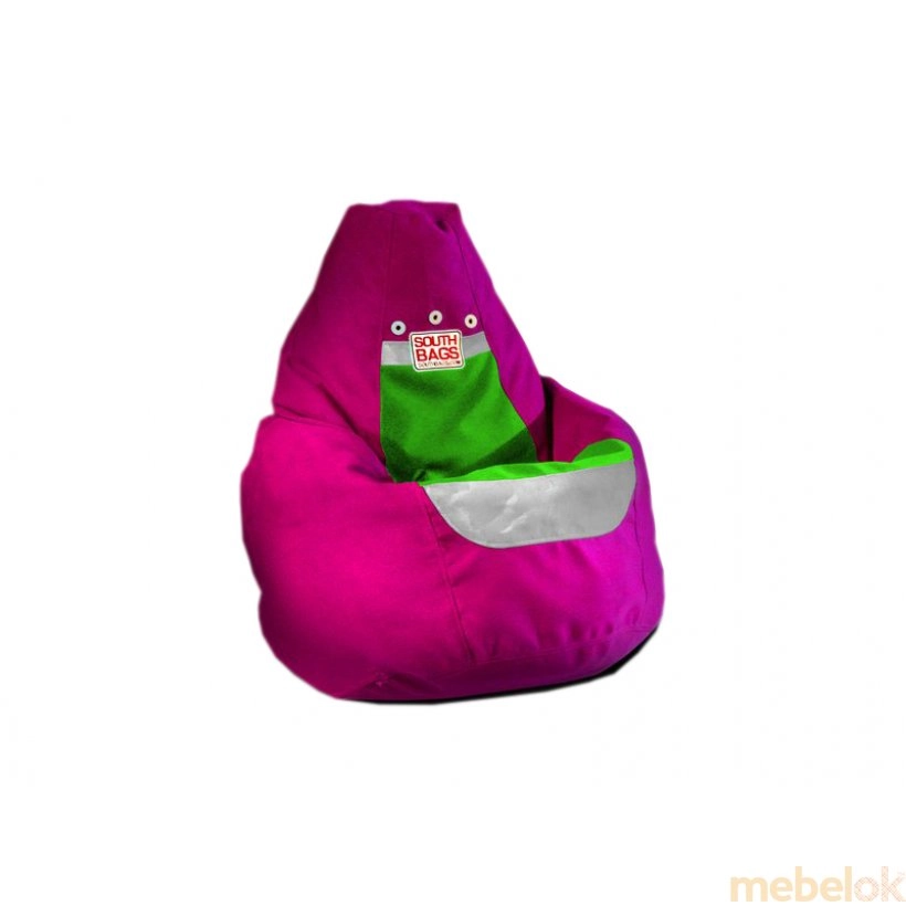 Кресло-мешок Груша Трехцветная фиолетовое