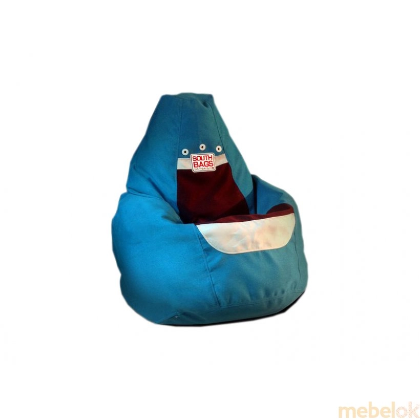 Кресло-мешок Груша Трехцветная синее
