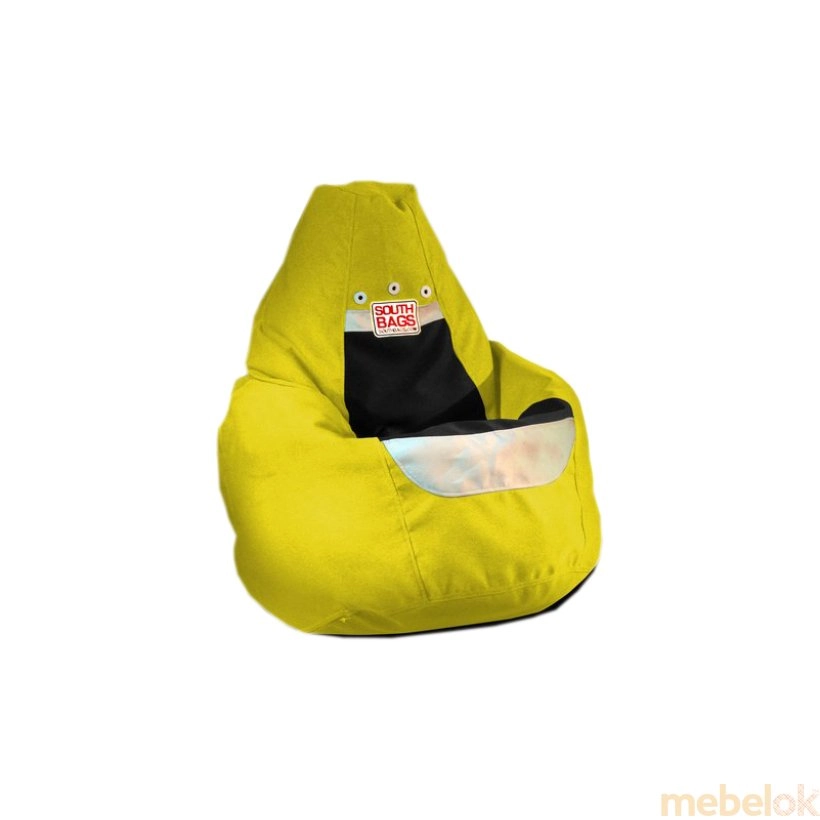 Кресло-мешок Груша Трехцветная желтое