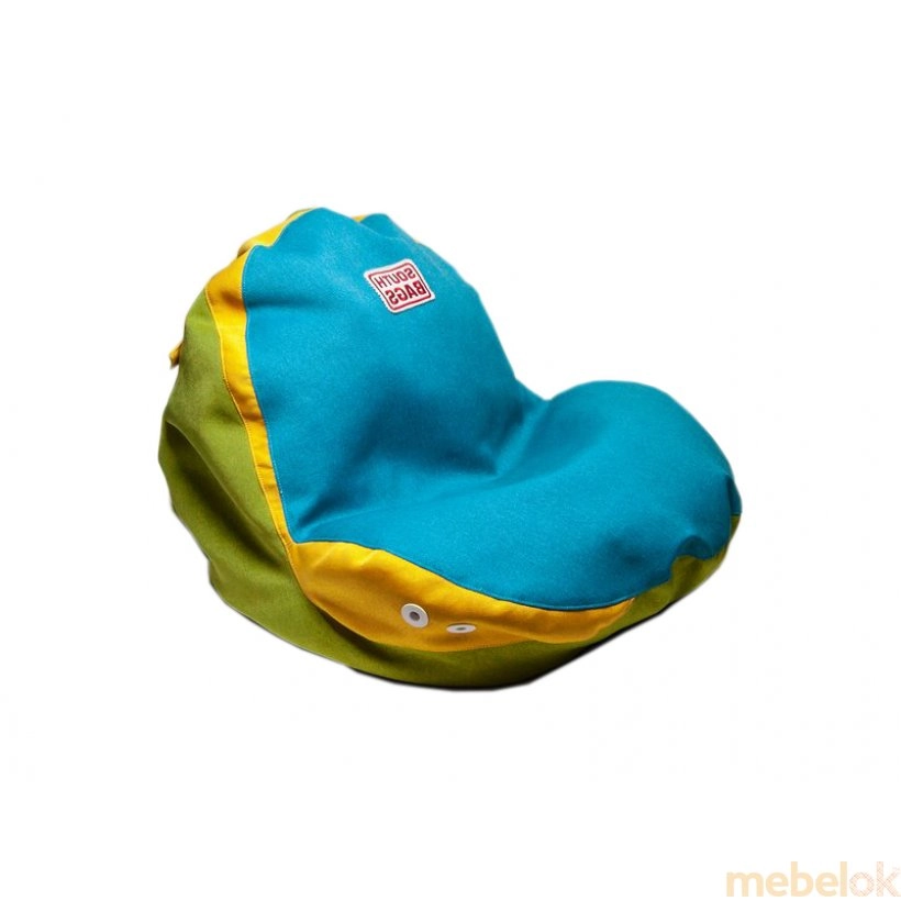 Кресло-мешок-кроватка Малютка зелено-голубое