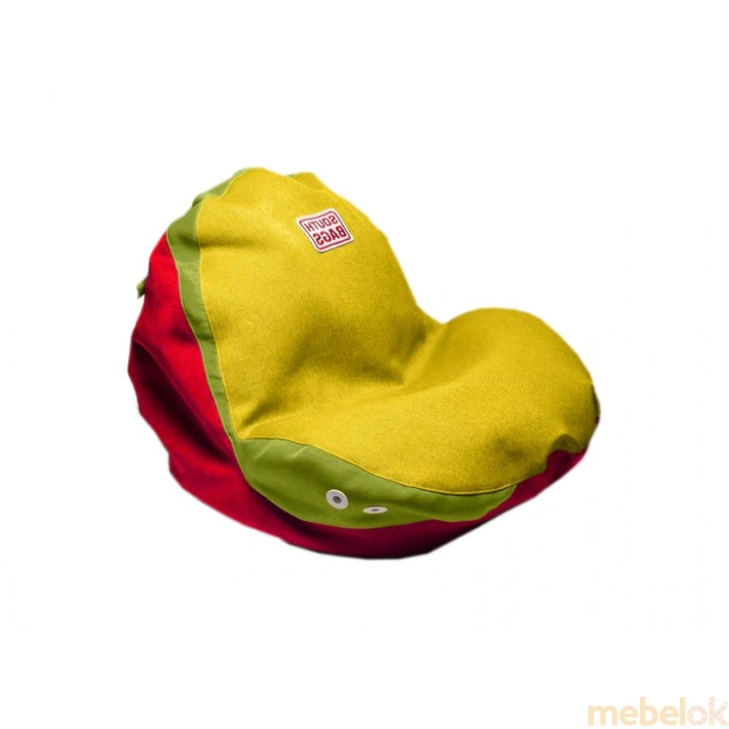 Кресло-мешок-кроватка Малютка желто-красное