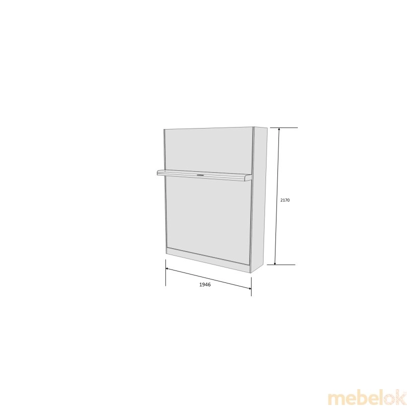 Шкаф-кровать Smartmebel SOUL-180 (180 см х 200 см Нимфея Альба) (N 100-23) від фабрики SmartMebel (Смарт Мебель)