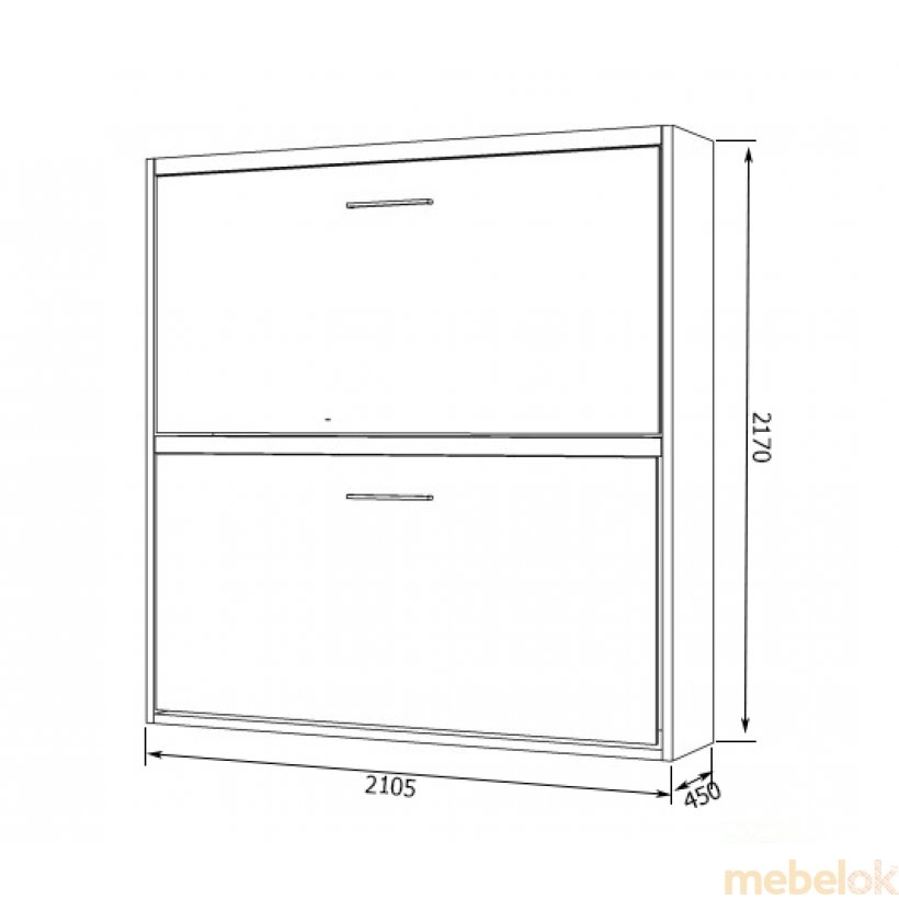 Шкаф-Кровать двухъярусная MOON от фабрики SmartMebel (Смарт Мебель)