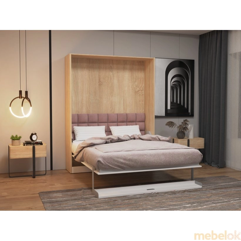 Шкаф-кровать Smartmebel SOUL-160 (160 см х 200 см Нимфея Альба) (N 100-22)