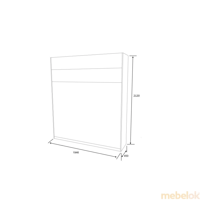 Шкаф-кровать Smartmebel JUPITER-180 (180 см х 200 см Нимфея Альба) (N 100-20) від фабрики SmartMebel (Смарт Мебель)