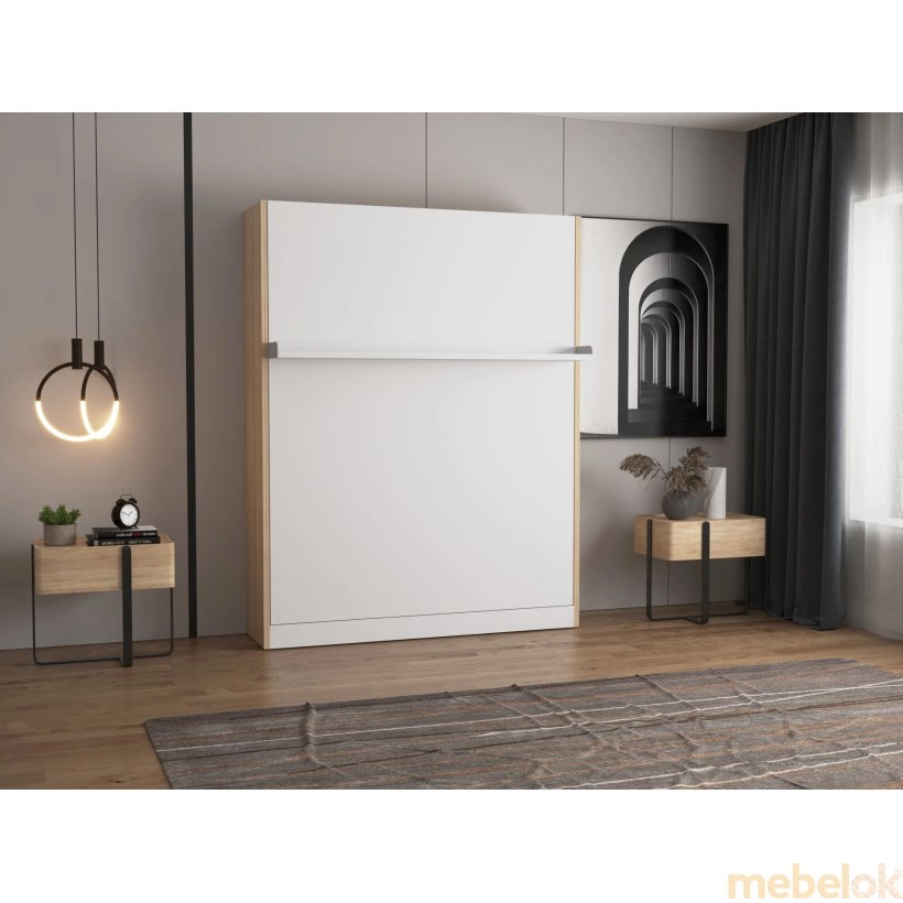 Шкаф-кровать Smartmebel SOUL-180 (180 см х 200 см Нимфея Альба) (N 100-23)