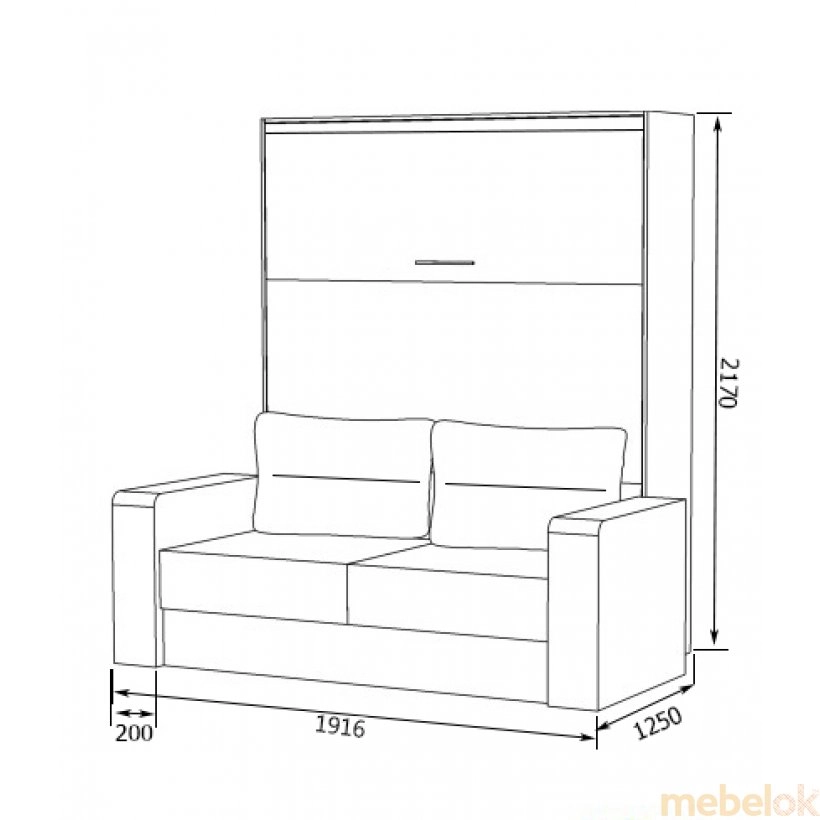 Шкаф-кровать-диван HF PLUS-140 NEW от фабрики SmartMebel (Смарт Мебель)