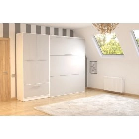 Комплект мебели со шкафом-кровать Smartmebel HELFER и шкафом (160 см х 200 см Нимфея Альба) (N 100-55)