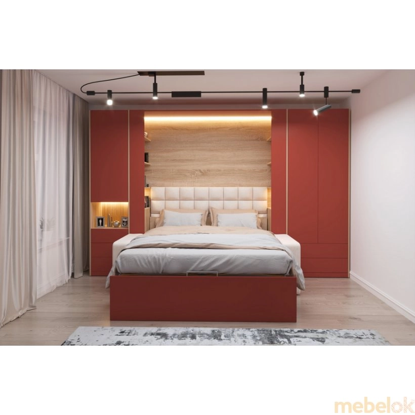 Шкаф-кровать-диван Smartmebel ISIDA-180 (180 см х 200 см Нимфея Альба) (N 100-50)