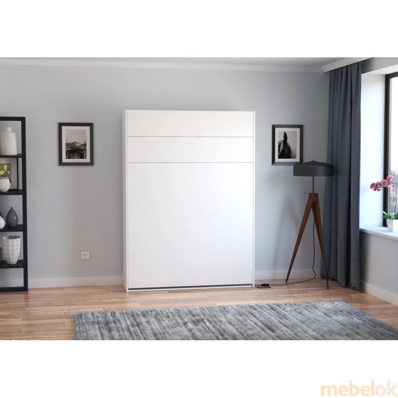 Шкаф-кровать Smartmebel JUPITER-180 (180 см х 200 см Нимфея Альба) (N 100-20)