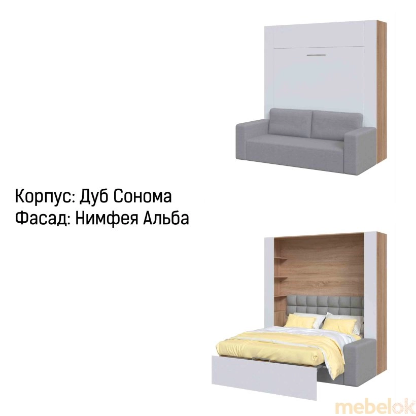Шкаф-кровать-диван ISIDA-160 Нимфея