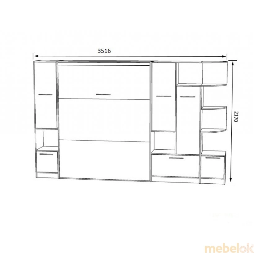 Шкаф-кровать HF-160 от фабрики SmartMebel (Смарт Мебель)