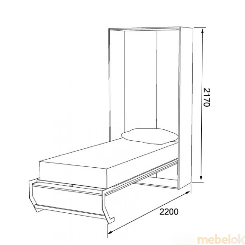 Комплект мебели со шкафом-кроватью Helfer