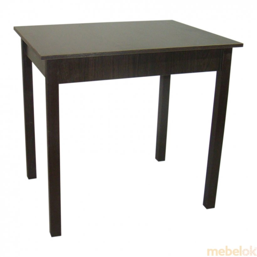 комплект стіл + стілець з виглядом в обстановці (Комплект Ретта Стіл та 3 табурета Венге)