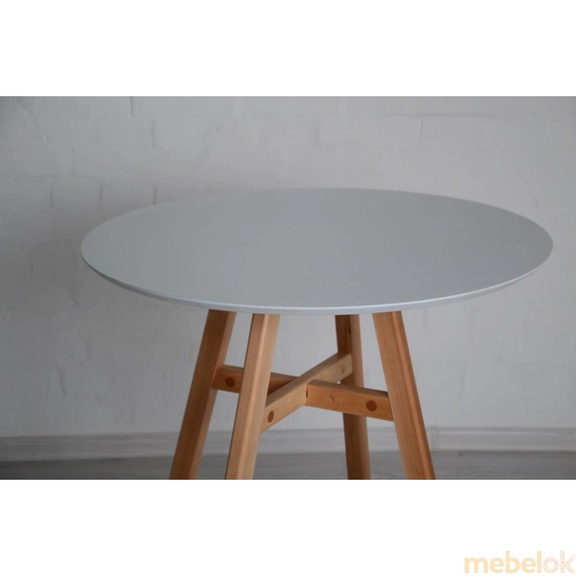 Комплект Ротон стол и 3 стула Белый от фабрики Tavol (Тавол)