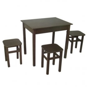 Комплект Ретта стол и 3 табурета Венге