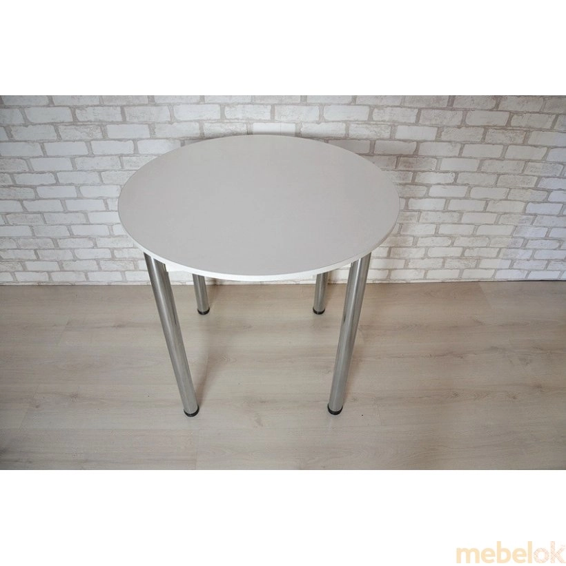 Комплект Крег D800 стол и 2 стула Хром/Белый от фабрики Tavol (Тавол)