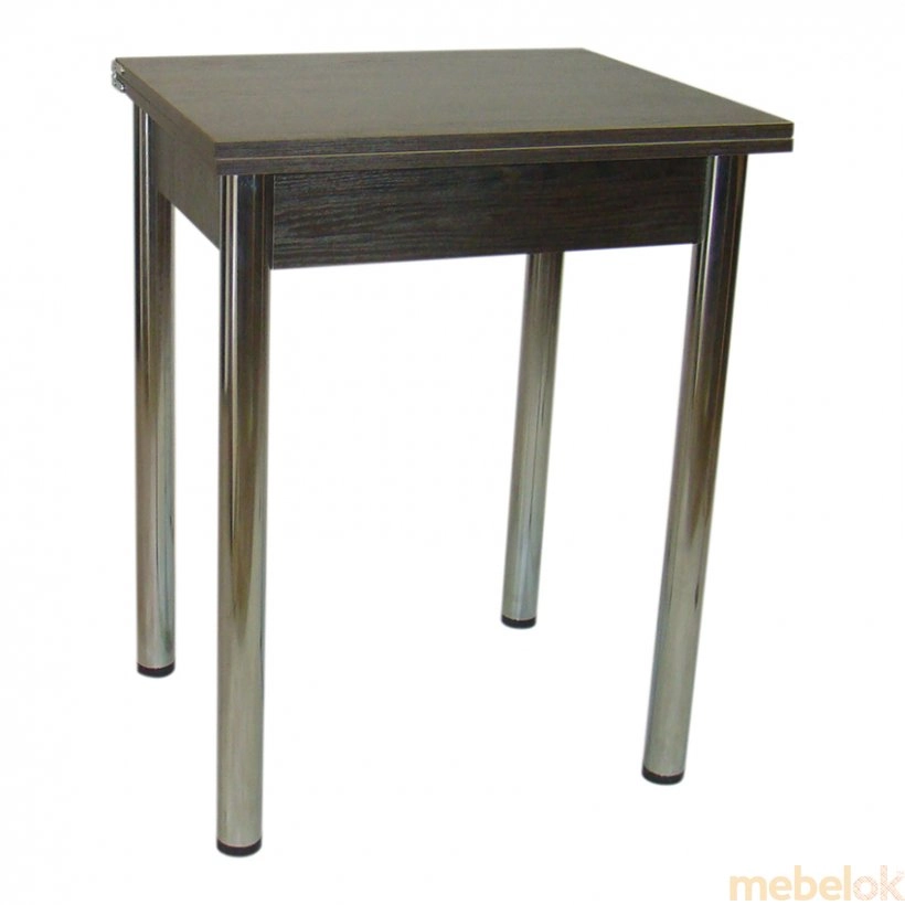 стол с видом в обстановке (Стол Компакт раскладной на металлических ножках Хром/Венге)