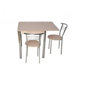 Комплект Фолді стіл розкладний на металевих ніжках та 2 стільці