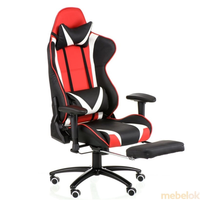 Крісло ExtremeRace black/red/white with footrest