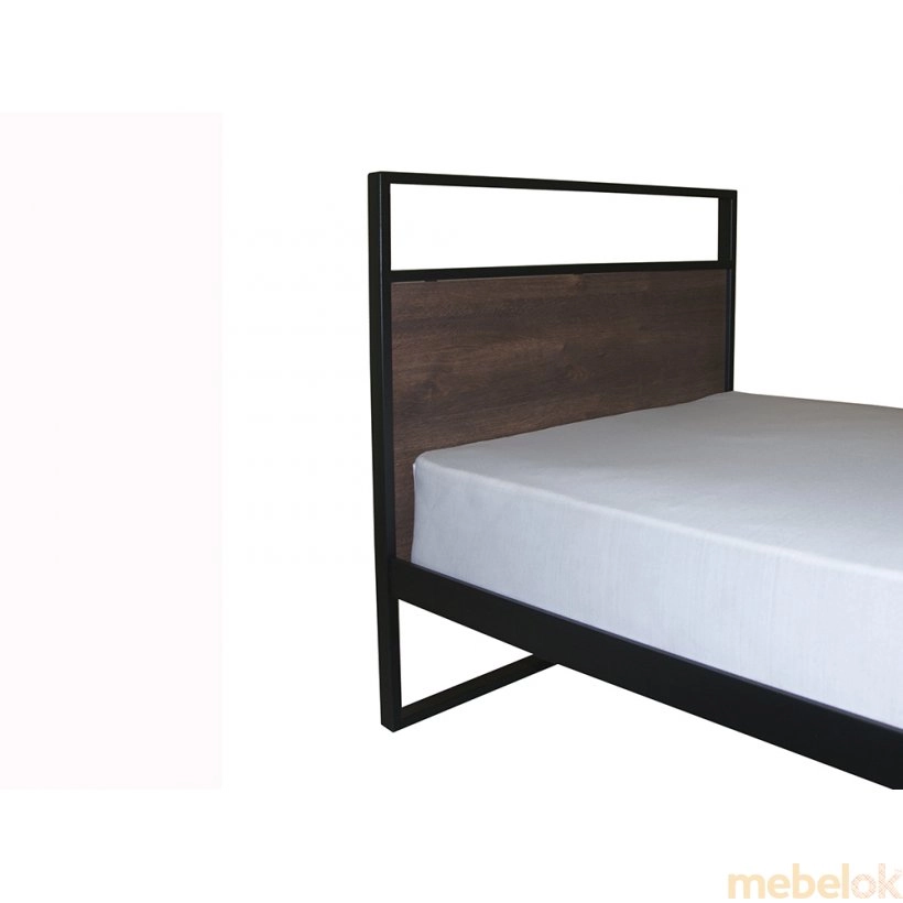 ліжко з виглядом в обстановці (Ліжко AMELIA 90х200 black)