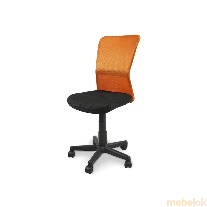 Кресло детское Амадо (черно-оранжевое) с другого ракурса