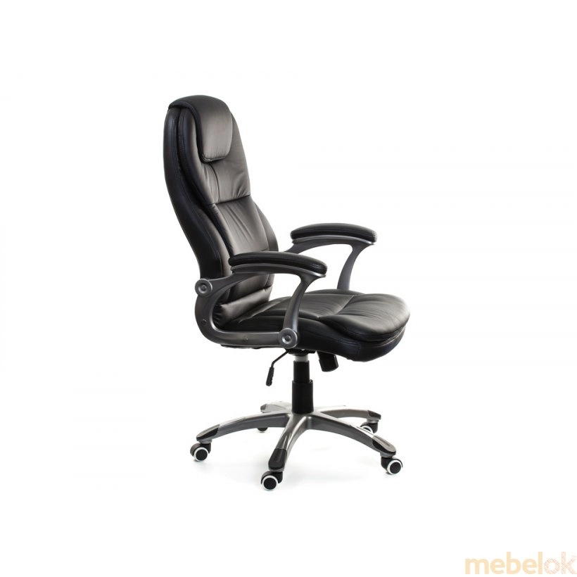 стілець з виглядом в обстановці (Крісло офісне Леонардо (чорне))