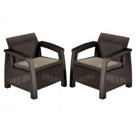 Комплект садовой мебели Bahamas Duo два кресла коричневий