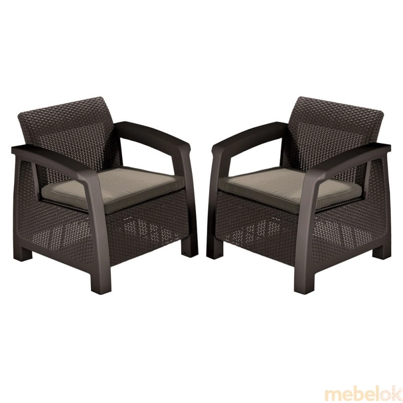 Комплект садовой мебели Bahamas Duo два кресла коричневый