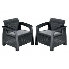 Комплект садовой мебели Bahamas Duo два кресла серый