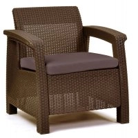 Комплект садових меблів Corfu Duo два крісла коричневий
