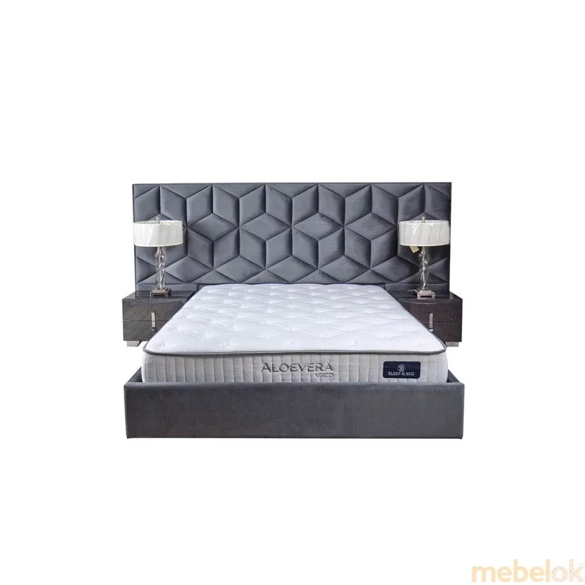 Ліжко Моніка 1,6 з XL з підйомним механізмом, графіт