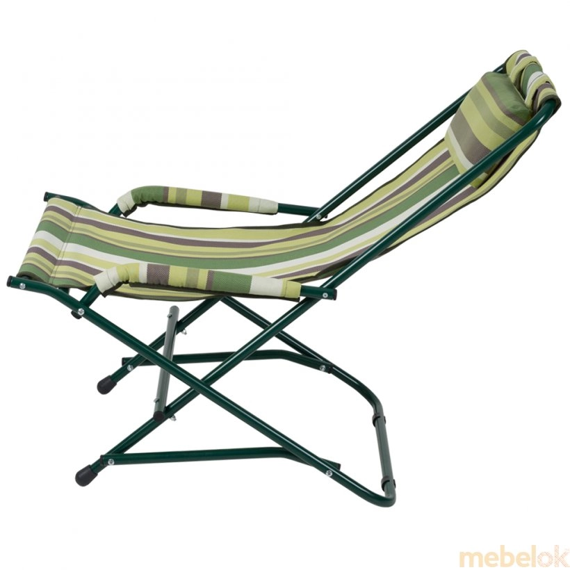 Кресло-качалка (зеленая полоса) от фабрики Treeland (Триленд)