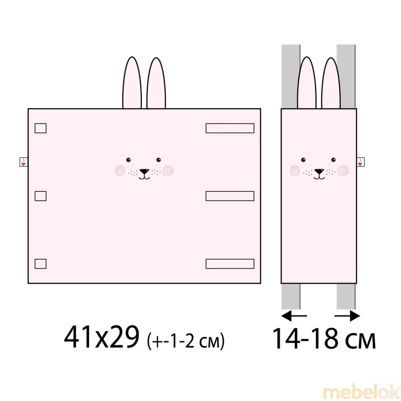 Фенс-бампер Summer Bunny pink 6 единиц с другого ракурса