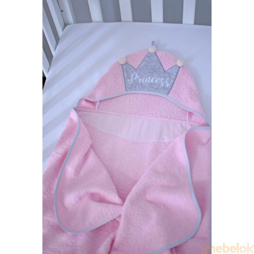 текстиль с видом в обстановке (Пеленка после купания Princess pink 80x120)